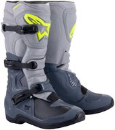 ALPINESTARS boots TECH 3, light grey/grey/black/yellow fluo, 2025, size 44,5 - Motorcycle Shoes