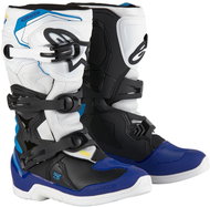 ALPINESTARS boots TECH 3S YOUTH, children's, white/black/blue, 2025, size 40,5 - Motorcycle Shoes