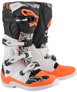 ALPINESTARS boots TECH 5, white/black/orange fluo, size 52 - Motorcycle Shoes