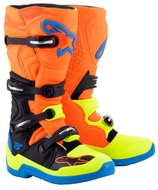ALPINESTARS boots TECH 5, orange fluo/yellow fluo/blue/black, 2025, size 47 - Motorcycle Shoes