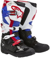 ALPINESTARS boots TECH 7 Enduro DRYSTAR HONDA collection, black/white/blue/red, 2025, size 52 - Motorcycle Shoes