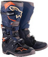 ALPINESTARS TECH 7 Enduro DRYSTAR boots, blue/grey/orange/black, 2025, size 48 - Motorcycle Shoes