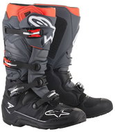 ALPINESTARS TECH 7 Enduro boots, black/grey/fluo red, size 47 - Motorcycle Shoes