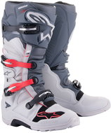 ALPINESTARS TECH 7 Enduro boots, grey/red fluo/black, 2025, size 43 - Motorcycle Shoes