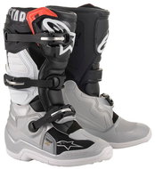 ALPINESTARS boots TECH 7 S, children's, black/silver/white/gold, 2025, size 34 - Motorcycle Shoes