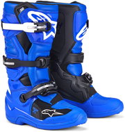 ALPINESTARS boots TECH 7 S, children's, blue/white/black, 2025, size 40,5 - Motorcycle Shoes