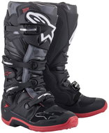 ALPINESTARS boots TECH 7, black/grey/red, 2024, size 40,5 - Motorcycle Shoes