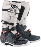 ALPINESTARS boots TECH 7, dark grey/light grey/fluo red, size 42 - Motorcycle Shoes