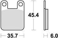 Braking brake pads (semi-metallic compound SM1) (2pcs) M501-101 - Motorbike Brake Pads