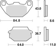 Braking brzdové destičky (semi-metalická směs SM1) (2ks) M501-171 - Motorbike Brake Pads
