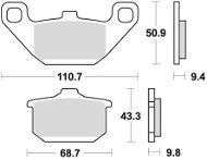 Braking brzdové destičky (semi-metalická směs SM1) (2ks) M501-104 - Motorbike Brake Pads
