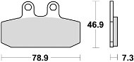 Braking brzdové destičky (semi-metalická směs SM1) (2ks) M501-110 - Motorbike Brake Pads
