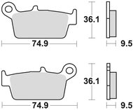Braking brake pads (semi-metallic compound SM1) (2pcs) M501-118 - Motorbike Brake Pads