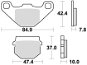 Braking brzdové doštičky (semi-metalická zmes SM1) (2 ks) M501 – 119 - Brzdové doštičky na motorku