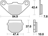 Braking brzdové destičky (semi-metalická směs SM1) (2ks) M501-119 - Motorbike Brake Pads
