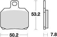Braking brzdové destičky (semi-metalická směs SM1) (2ks) M501-162 - Motorbike Brake Pads