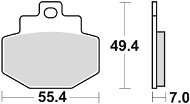 Braking brzdové destičky (semi-metalická směs SM1) (2ks) M501-173 - Motorbike Brake Pads