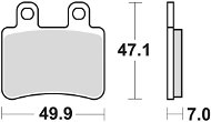 Braking brzdové doštičky (semi-metalická zmes SM1) (2 ks) M501 – 175 - Brzdové doštičky na motorku
