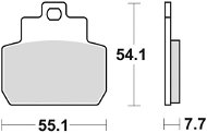 Braking brzdové doštičky (semi-metalická zmes SM1) (2 ks) M501 – 187 - Brzdové doštičky na motorku