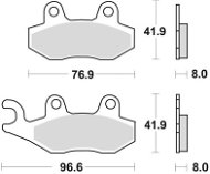 Braking brzdové destičky (semi-metalická směs SM1) (2ks) M501-116 - Motorbike Brake Pads