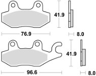 Braking brzdové destičky (semi-metalická směs SM1) (2ks) M501-130 - Motorbike Brake Pads