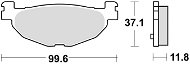 Braking brzdové destičky (semi-metalická směs SM1) (2ks) M501-185 - Motorbike Brake Pads