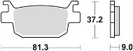 Braking brzdové doštičky (semi-metalická zmes SM1) (2 ks) M501 – 186 - Brzdové doštičky na motorku