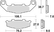 Braking brzdové destičky (semi-metalická směs SM1) (2ks) M501-123 - Motorbike Brake Pads