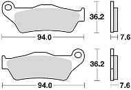 Braking brzdové destičky (semi-metalická směs SM1) (2ks) M501-137 - Motorbike Brake Pads