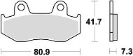 Braking brzdové destičky (semi-metalická směs SM1) (2ks) M501-105 - Motorbike Brake Pads
