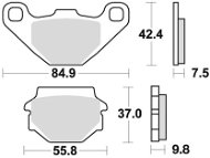 Braking brzdové destičky (semi-metalická směs SM1) (2ks) M501-106 - Motorbike Brake Pads