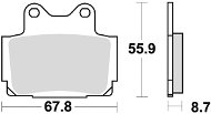 Braking brzdové destičky (semi-metalická směs SM1) (2ks) M501-108 - Motorbike Brake Pads
