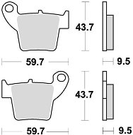 Braking brzdové destičky (semi-metalická směs SM1) (2ks) M501-176 - Motorbike Brake Pads
