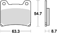 Braking brzdové destičky (semi-metalická směs SM1) (2ks) M501-103 - Motorbike Brake Pads