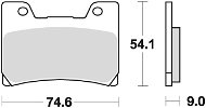 Braking brzdové destičky (semi-metalická směs SM1) (2ks) M501-132 - Motorbike Brake Pads