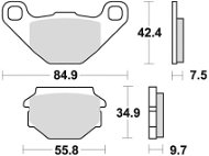 Braking brzdové destičky (semi-metalická směs SM1) (2ks) M501-136 - Motorbike Brake Pads