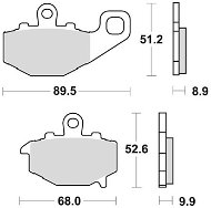 Braking brzdové destičky (semi-metalická směs SM1) (2ks) M501-145 - Motorbike Brake Pads