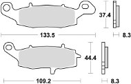 Braking brzdové destičky (semi-metalická směs SM1) (2ks) M501-148 - Motorbike Brake Pads