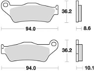Braking brzdové doštičky (semi-metalická zmes SM1) (2 ks) M501 – 153 - Brzdové doštičky na motorku