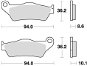 Braking brzdové destičky (semi-metalická směs SM1) (2ks) M501-153 - Motorbike Brake Pads