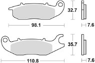Braking brzdové destičky (semi-metalická směs SM1) (2ks) M501-183 - Motorbike Brake Pads