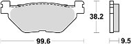 Braking brzdové destičky (semi-metalická směs SM1) (2ks) M501-184 - Motorbike Brake Pads