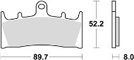 Braking brzdové destičky (semi metalická směs CM66) (2ks) M501-294 - Motorbike Brake Pads