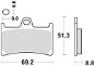 Braking brzdové doštičky (semi-metalická zmes CM66) (2 ks) M501 – 296 - Brzdové doštičky na motorku