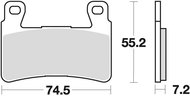 Braking brake pads (semi-metallic compound CM66) (2pcs) M501-298 - Motorbike Brake Pads