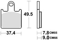 Braking brzdové destičky (semi metalická směs CM66) (2ks) M501-303 - Motorbike Brake Pads
