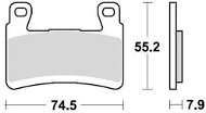Braking brzdové doštičky (semi-metalická zmes CM66) (2 ks) M501 – 308 - Brzdové doštičky na motorku