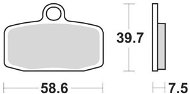 Braking brzdové destičky (sinterová směs CM44) (2ks) M501-267 - Motorbike Brake Pads