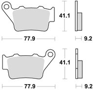 Braking brake pads (CM44 sinter compound) (2pcs) M501-251 - Motorbike Brake Pads