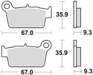 Braking brzdové doštičky (sinterová zmes CM44) (2 ks) M501 – 256 - Brzdové doštičky na motorku